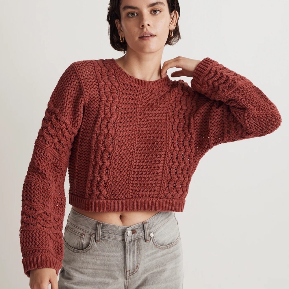 Size M Madewell Crop Sweater